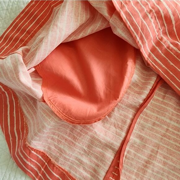 Gap linen cotton blend side pockets stripe dress - Picture 14 of 16